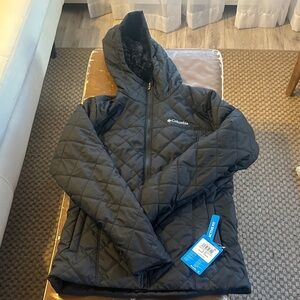 Columbia Charcoal Quilted Hooded Jacket